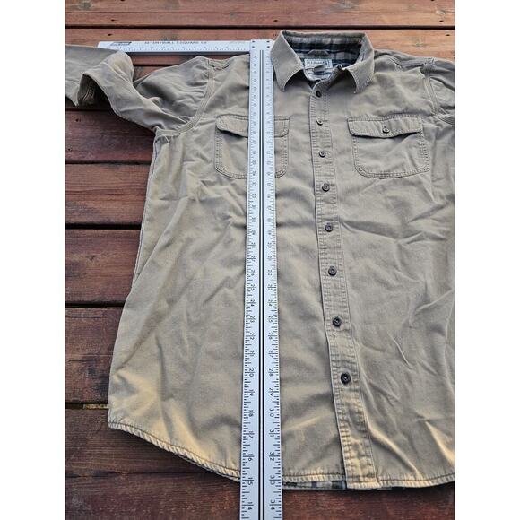 Vintage LL Bean Flannel Lined Work Shirt Mens XL Tall Canvas Outdoors Hiking - Picture 5 of 6